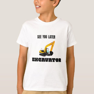 T-shirt Voir plus tard Excavateur - chantier de constructi