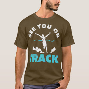 T-shirt Voir Sur La Piste De Course Et Le Champ