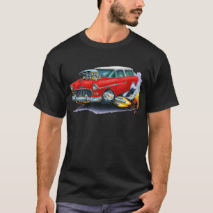 T-shirt Voiture 1955 de rouge de nomade de Chevy