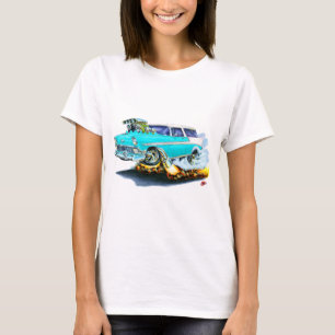 T-shirt Voiture 1956 de turquoise de nomade de Chevy