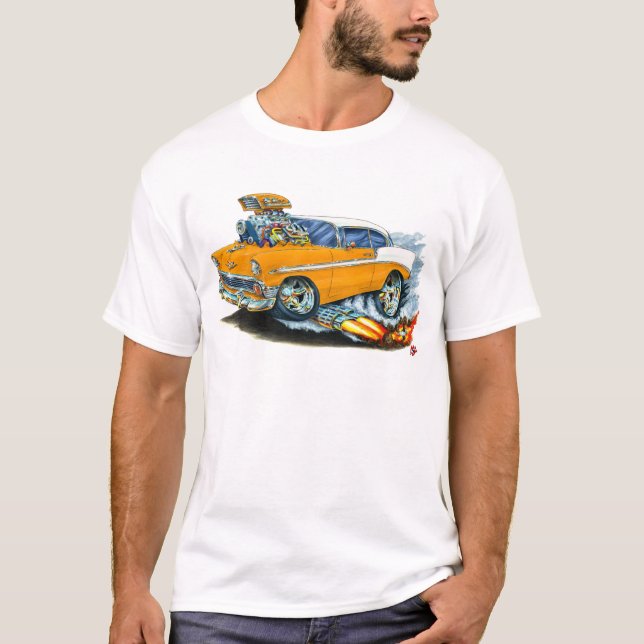 T-shirt Voiture 1956 orange de Chevy 150-210 (Devant)