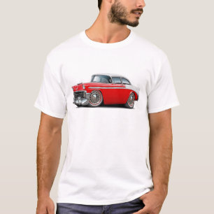T-shirt Voiture 1956 Rouge-Blanche de Chevy Belair