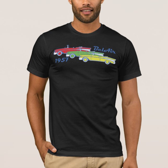 T-shirt Voiture 1957 classique convertible de Bel Air de (Devant)