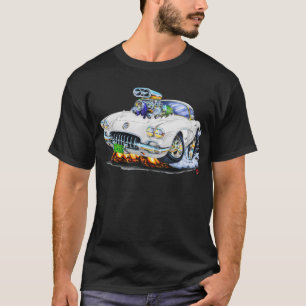 T-shirt Voiture 1958-60 de blanc de Corvette
