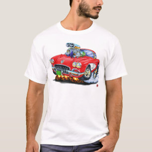 T-shirt Voiture 1958-60 de rouge de Corvette