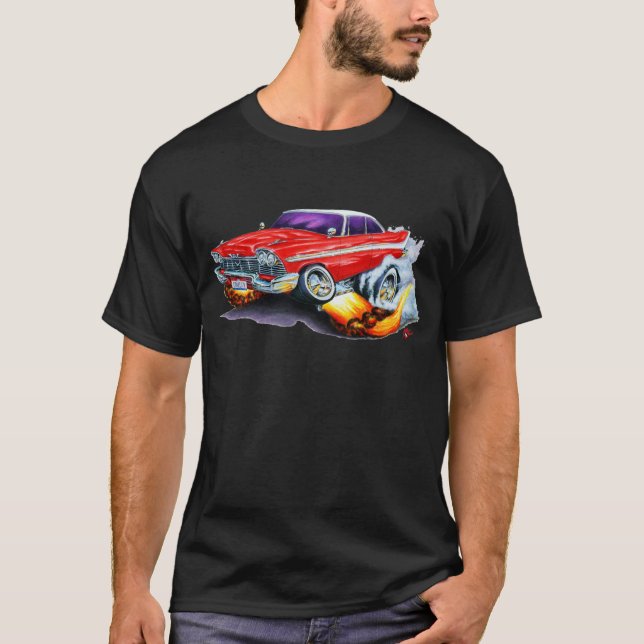 T-shirt Voiture 1958 de rouge de fureur de Plymouth (Devant)