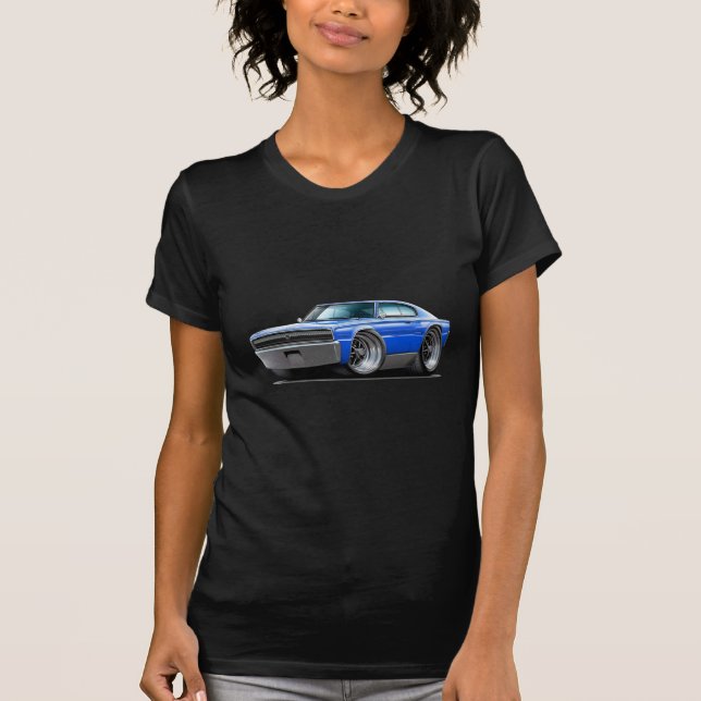 T-shirt Voiture 1966-67 de bleu de chargeur (Devant)