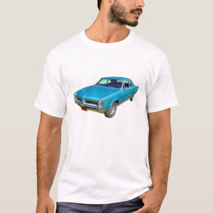 T-shirt Voiture 1966 de muscle de Pontiac Le Mans de bleu