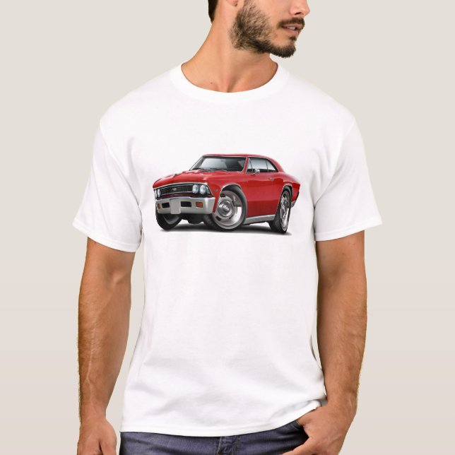 T-shirt Voiture 1966 de rouge de Chevelle (Devant)