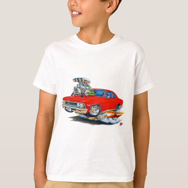 T-shirt Voiture 1966 de rouge de Chevelle (Devant)