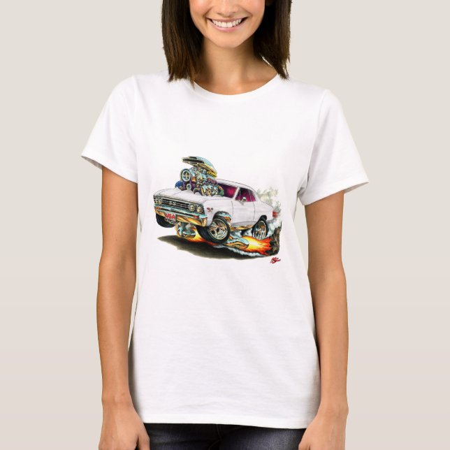 T-shirt Voiture 1967 de blanc de Chevelle (Devant)