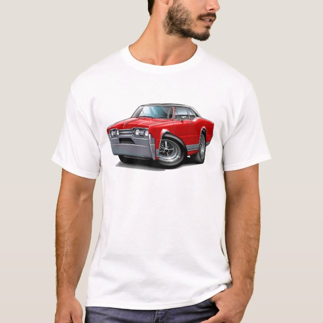 T-shirt Voiture 1967 Rouge-Noire de sabre d'abordage (Devant)