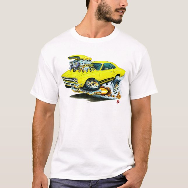 T-shirt Voiture 1968-69 jaune de Plymouth GTX (Devant)