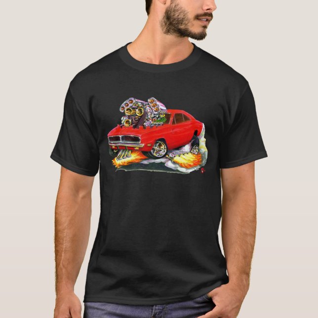 T-shirt Voiture 1968-70 de rouge de chargeur (Devant)