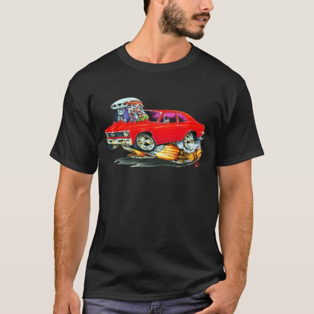 T-shirt Voiture 1968-70 de rouge de nova (Devant)