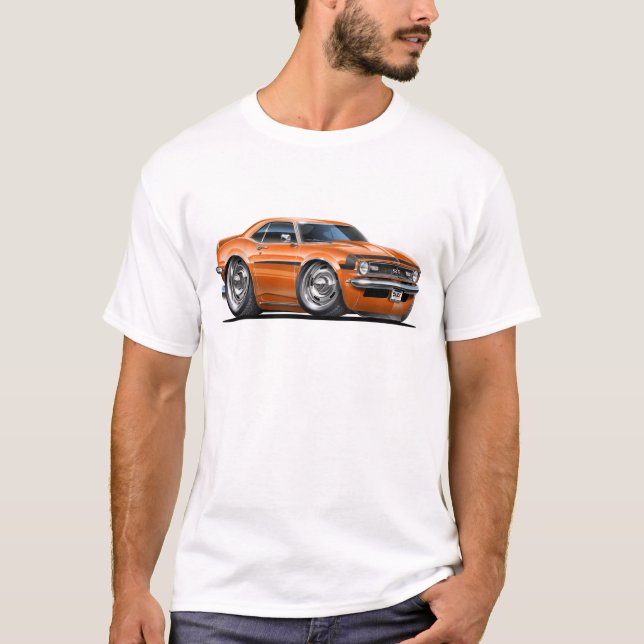 T-shirt Voiture 1968 Orange-Noire de Camaro (Devant)