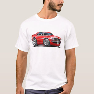 T-shirt Voiture 1968 Rouge-Blanche de Camaro