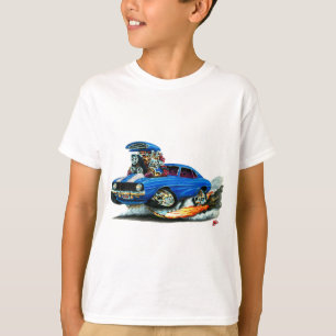 T-shirt Voiture 1969 Bleu-Blanche de Camaro solides