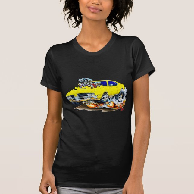 T-shirt Voiture 1969 de jaune de sabre d'abordage d'Olds (Devant)