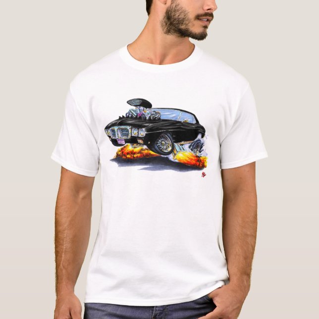 T-shirt Voiture 1969 noire de Firebird (Devant)