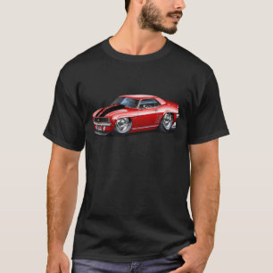 T-shirt Voiture 1969 Rouge-Noire de Camaro