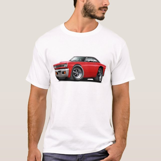 T-shirt Voiture 1969 supérieure Rouge-Noire de Roadrunner (Devant)