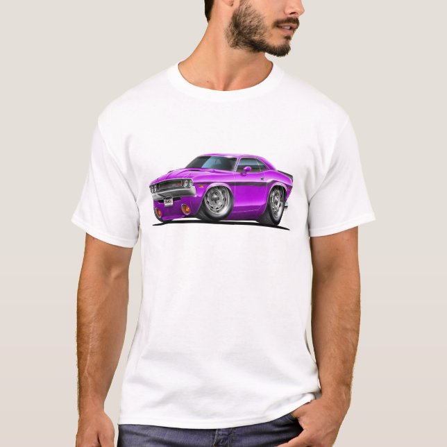 T-shirt Voiture 1970-72 de pourpre de challengeur (Devant)