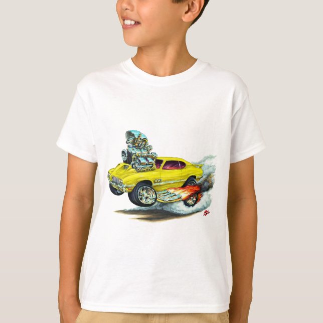 T-shirt Voiture 1970-72 jaune du sabre d'abordage 442 (Devant)