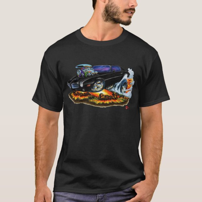 T-shirt Voiture 1970-72 noire de Firebird (Devant)