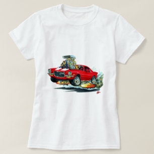 T-shirt Voiture 1970-72 Rouge-Blanche de Camaro