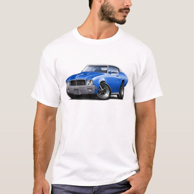 T-shirt Voiture 1970-72 supérieure blanche bleue de GS de (Devant)