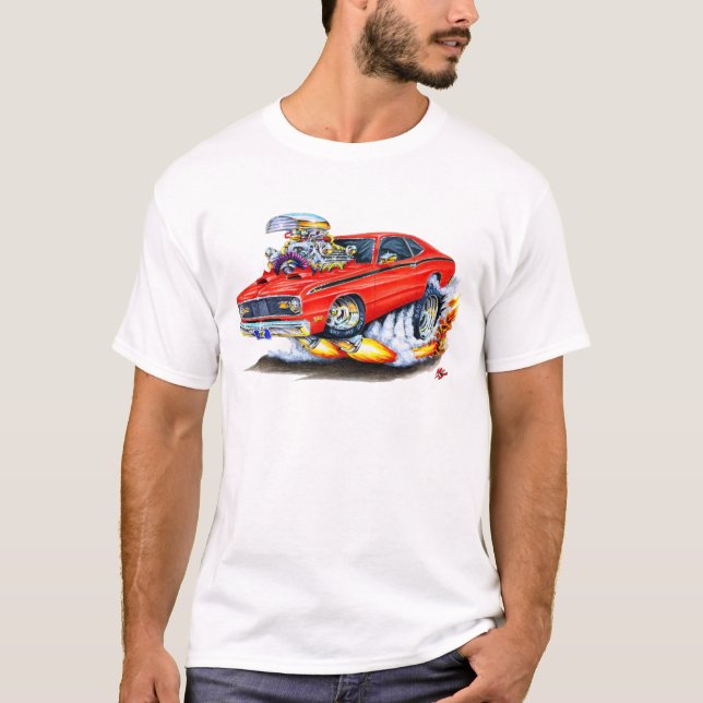 T-shirt Voiture 1970-74 de rouge de chiffon de Plymouth (Devant)