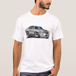 T-shirt Voiture 1970 Argent-Noire de Chevelle