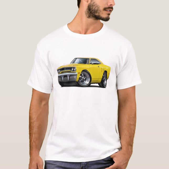 T-shirt Voiture 1970 jaune de Plymouth GTX (Devant)