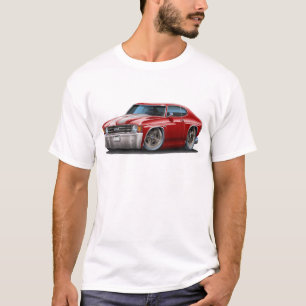 T-shirt Voiture 1971-72 Marron-Blanche de Chevelle