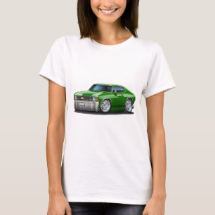 T-shirt Voiture 1971-72 verte de Chevelle