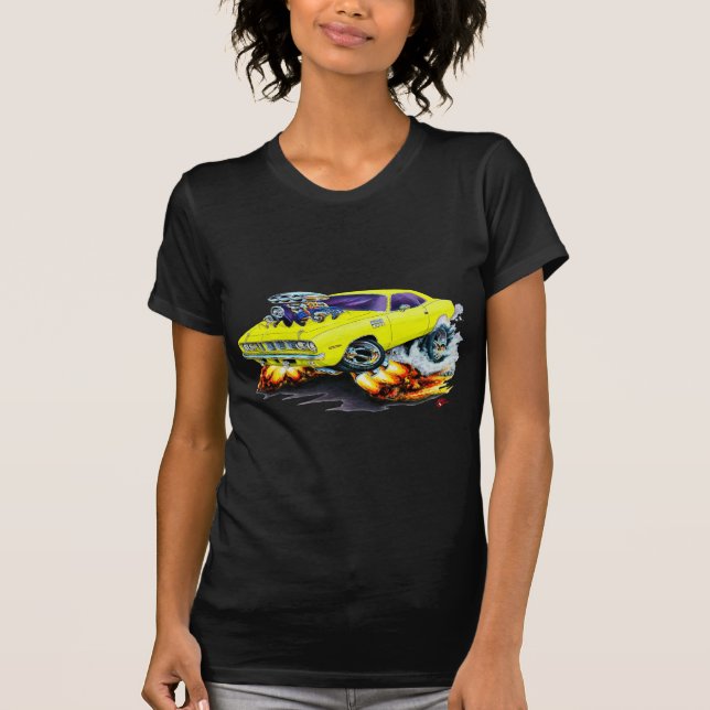 T-shirt Voiture 1971-73 jaune de Cuda (Devant)