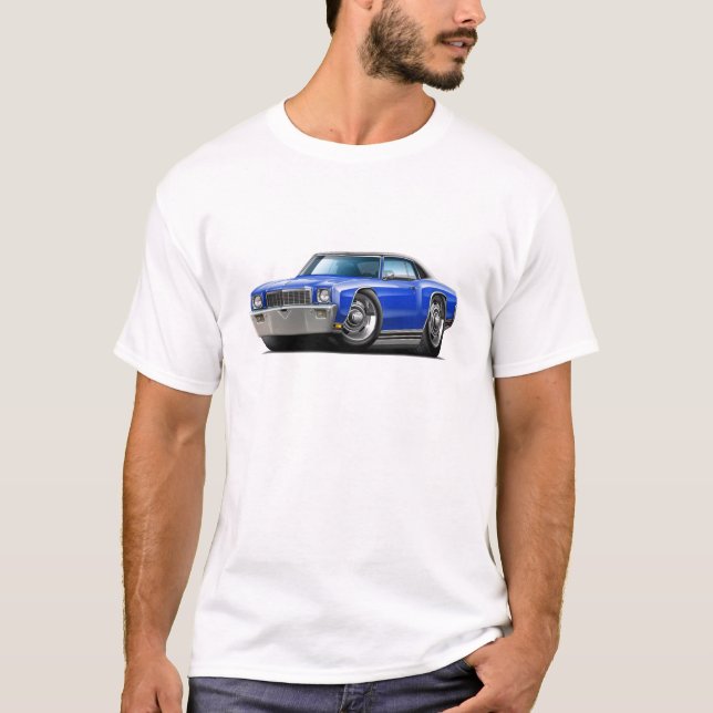 T-shirt Voiture 1971 supérieure Bleu-Noire de Monte Carlo (Devant)