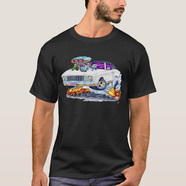 T-shirt Voiture 1972 de blanc de Monte Carlo (Devant)