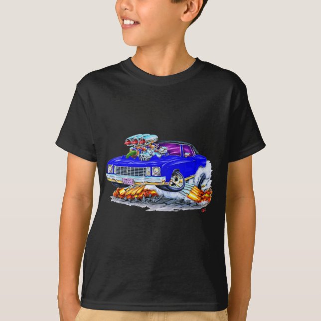 T-shirt Voiture 1972 de bleu de Monte Carlo (Devant)