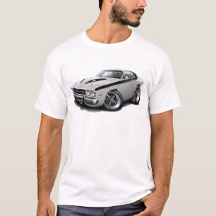T-shirt Voiture 1973-74 Blanc-Noire de Roadrunner