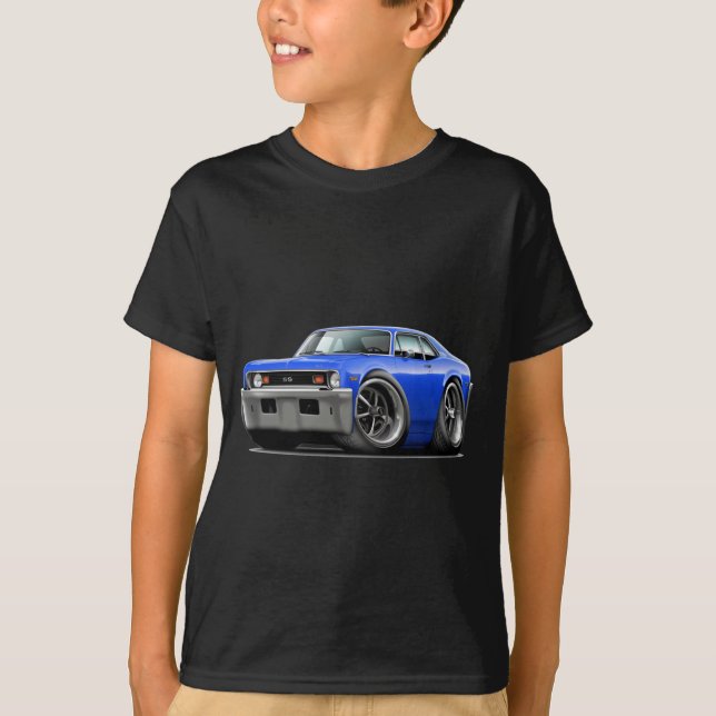 T-shirt Voiture 1973-74 de bleu de nova (Devant)