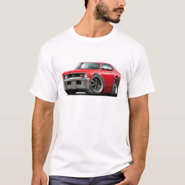 T-shirt Voiture 1973-74 de rouge de nova (Devant)