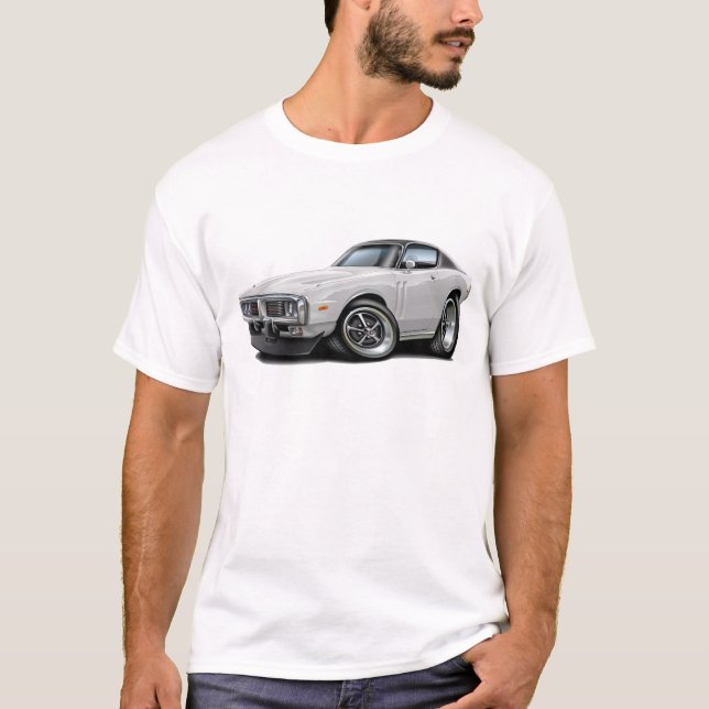 T-shirt Voiture 1973-74 supérieure Blanc-Noire de chargeur (Devant)