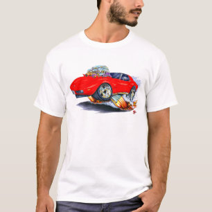 T-shirt Voiture 1973-76 de rouge de Corvette