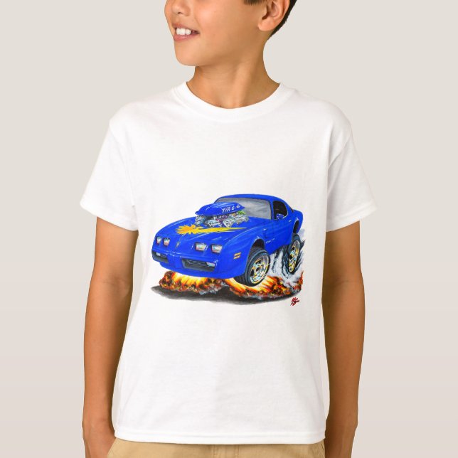 T-shirt Voiture 1979-81 de bleu du transport AM (Devant)