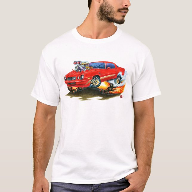 T-shirt Voiture 1979-81 de rouge de Camaro Z28 (Devant)