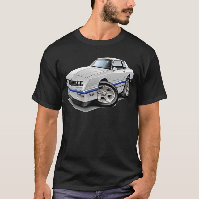 T-shirt Voiture 1983-88 Blanc-Bleue de Monte Carlo (Devant)