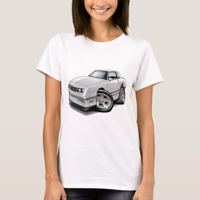 T-shirt Voiture 1983-88 Blanc-Grise de Monte Carlo (Devant)