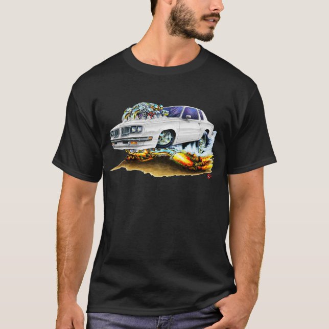 T-shirt Voiture 1983-88 de blanc de sabre d'abordage (Devant)